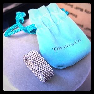 Size 7 silver plated brand new mesh ring